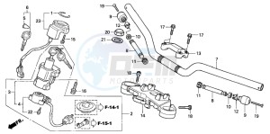 CB600F CB600F drawing HANDLE PIPE/TOP BRIDGE (CB600F3/4/5/6)