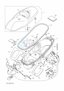 CZD300-A XMAX 300 (BY37) drawing SEAT