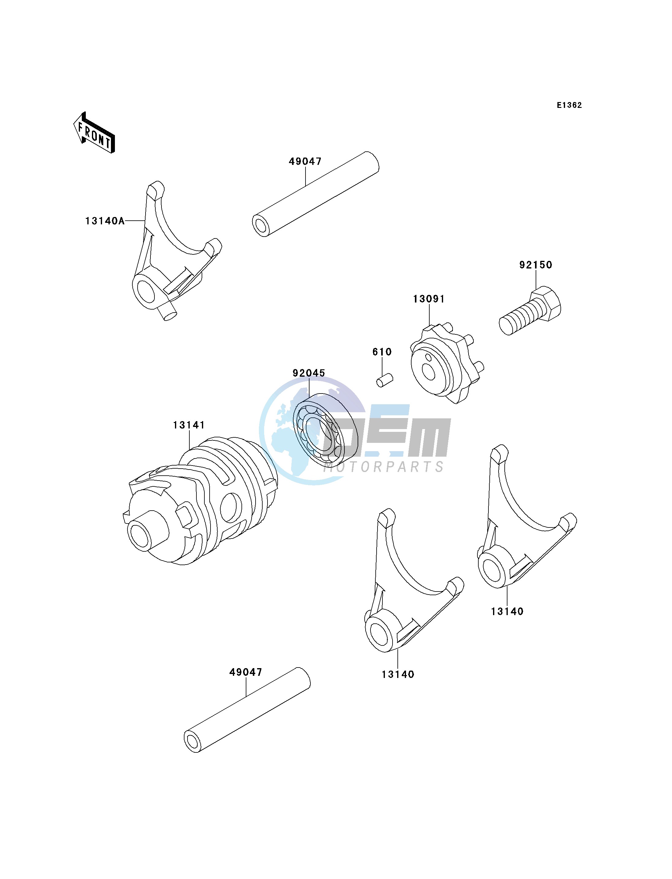 GEAR CHANGE DRUM_SHIFT FORK-- S- -