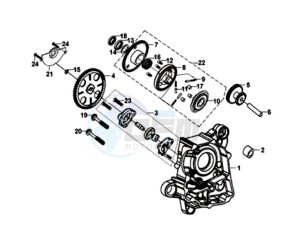 SYMPHONY ST 125 EURO4 L7 drawing CRANKCASE RIGHT / OILPUMP