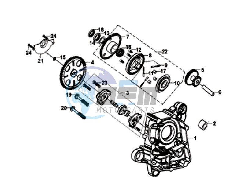 CRANKCASE RIGHT / OILPUMP