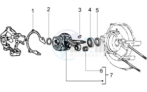 Ciao 50 Euro 1 drawing Crankshaft - Main bearings