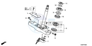 VT750SB drawing STEERING STEM