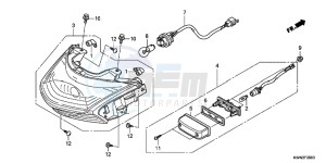 WW125D PCX125 - WW125 UK - (E) drawing TAILLIGHT