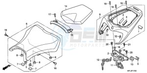 CBR1000RRA Korea - (KO) drawing SEAT