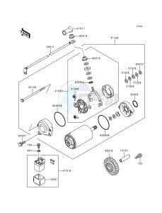 ZR 1100 C [ZRX1100] (C3-C4) drawing STARTER MOTOR