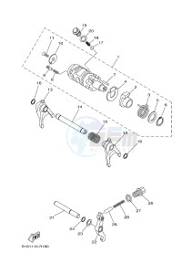 YFM700FWBD YFM70KPSH KODIAK 700 EPS SPECIAL EDITION (B328) drawing SHIFT CAM & FORK