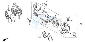 CBR600SE drawing FRONT BRAKE CALIPER (CBR600FS/3F/T/3T/SET)