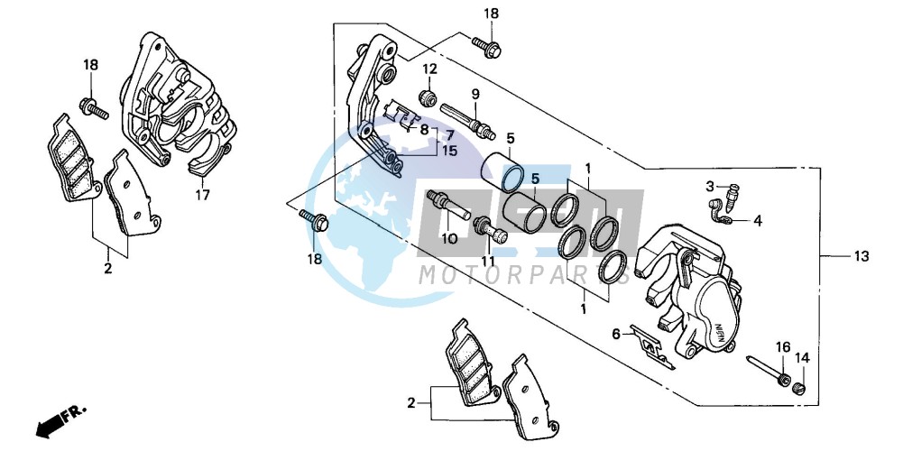 FRONT BRAKE CALIPER (CBR600FS/3F/T/3T/SET)