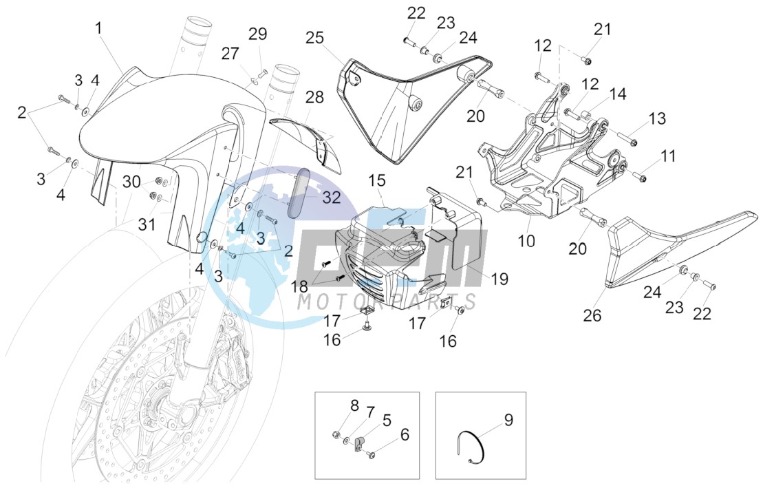 Front mudguard - Pillar