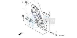 CB600F39 Europe Direct - (ED / ST) drawing REAR CUSHION