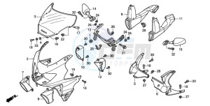 CBR600F drawing UPPER COWL (1)