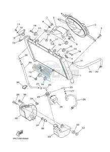 MT09 900 (1RCF) drawing RADIATOR & HOSE