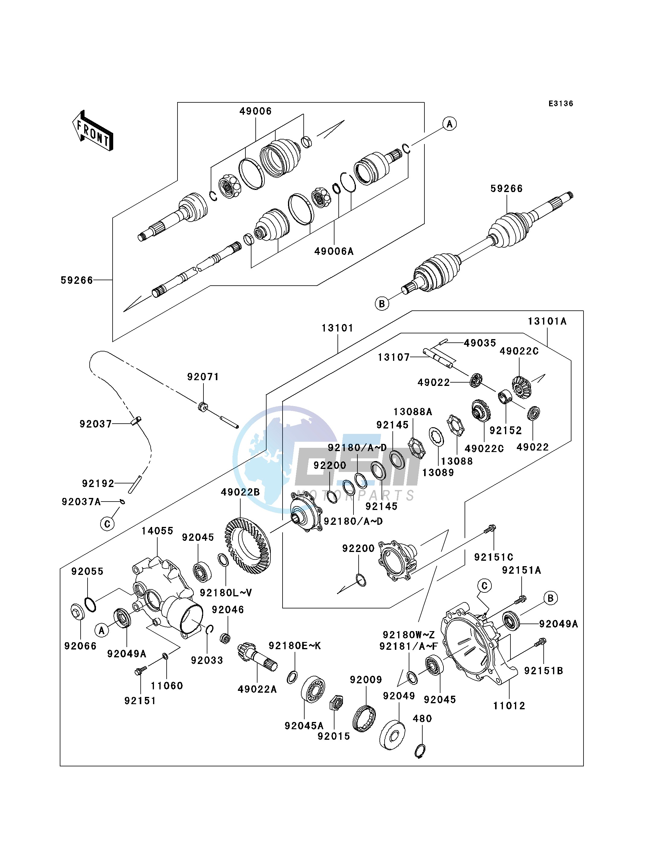 DRIVE SHAFT-FRONT