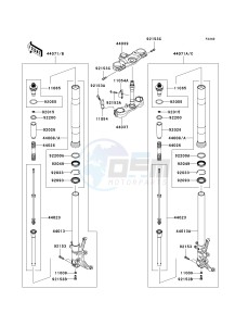 KRF 750 F [TERYX 750 4X4 NRA OUTDOORS] (F8F) C8F drawing FRONT FORK