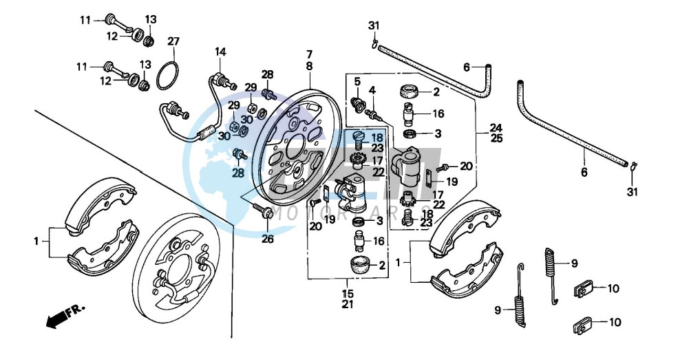 FRONT BRAKE PANEL (TRX300FW)