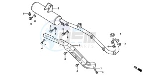 TRX300FW FOURTRAX 300 4X4 drawing EXHAUST MUFFLER