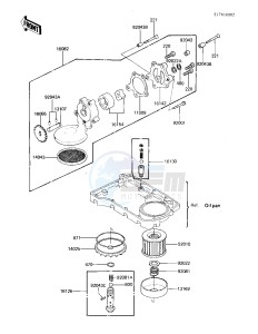 KZ 750 E (E2-E3) drawing OIL PUMP_OIL FILTER -- 81 -82 KZ750-E2_E3- -