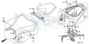 CBR1000RA9 Australia - (U / ABS MME) drawing SEAT