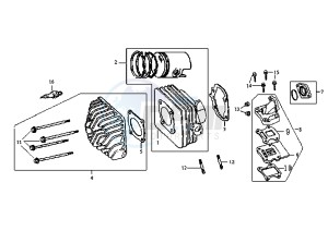 MASK EU2 - 50 cc drawing CYLINDER-HEAD