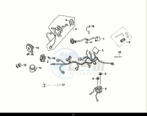 ORBIT III 125 (XE12W2-EU) (E5) (M1) drawing WIRE HARNESS