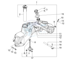 GTV 125 4T (Euro 3) drawing Fuel Tank