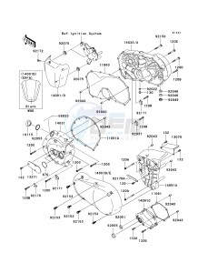 VN 900 C [VULCAN 900 CUSTOM] (7F-9FA) C9F drawing ENGINE COVER-- S- -