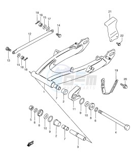 TS185ER (E1) drawing REAR SWINGING ARM (MODEL T V W Y)