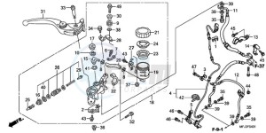 CBR600RA9 Australia - (U / ABS MME) drawing FR. BRAKE MASTER CYLINDER (CBR600RA)