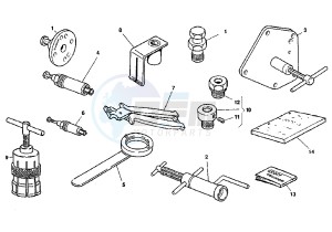 MITO EVOL.125 drawing WORKSHOP SERVICE TOOLS