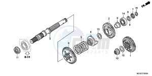 GL1800F GoldWing - GL1800-F 2ED - (2ED) drawing FINAL SHAFT