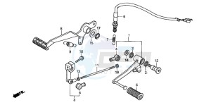 CBF600S drawing BRAKE PEDAL/ CHANGE PEDAL (CBF600S6/SA6/N6/NA6)