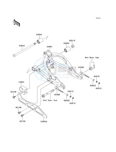 KLX 110 A (KLX110 MONSTER ENERGY) (A6F-A9FA) A8F drawing SWINGARM