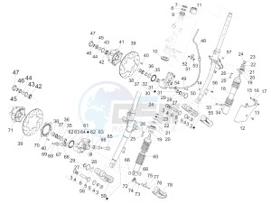 GTS 300 ie (EMEA, APAC) drawing Fork/steering tube - Steering bearing unit