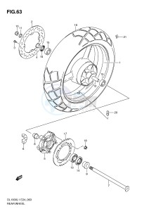 DL1000 (E24) V-Strom drawing REAR WHEEL