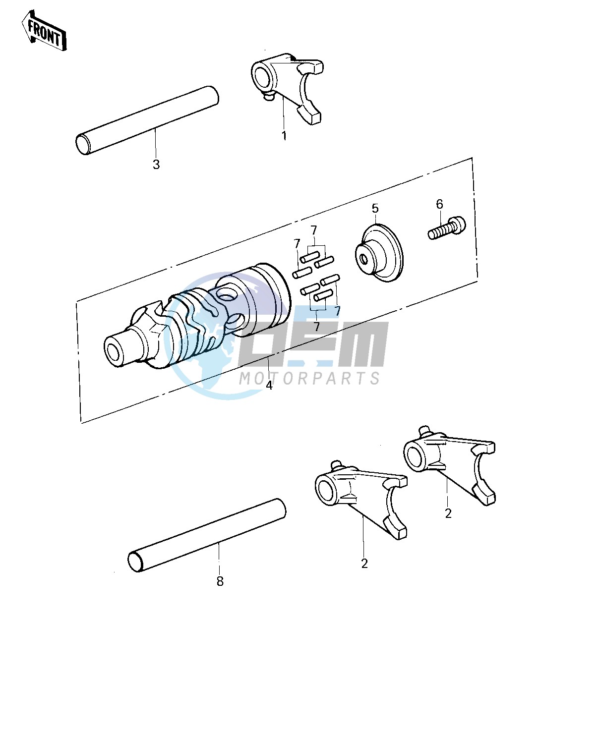 GEAR CHANGE DRUM & FORKS