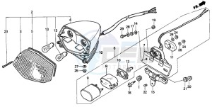 VT600CD 400 drawing TAILLIGHT (NV400C/600C)