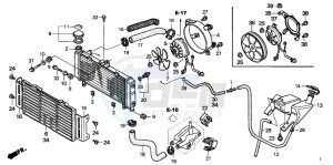 CB600F CB600F drawing RADIATOR