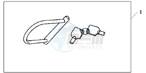 VFR1200XDD CrossTourer - VFR1200X Dual Clutch 2ED - (2ED) drawing U LOCK