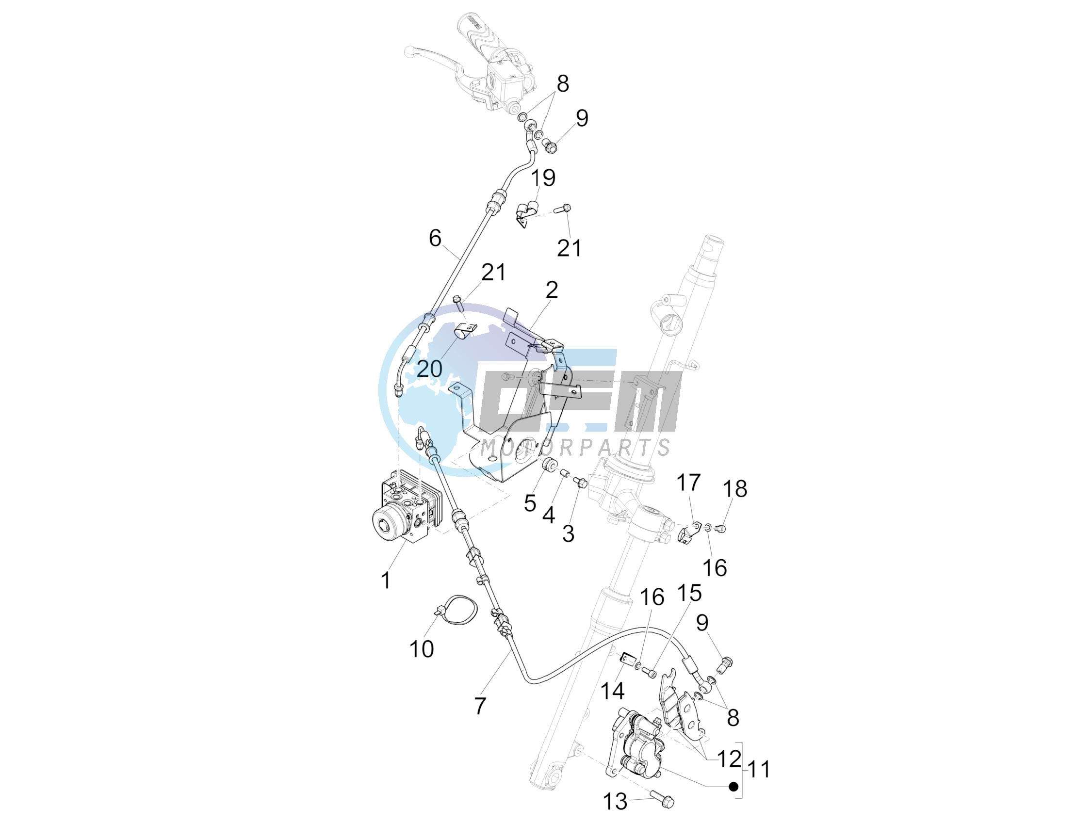 Brakes pipes - Calipers (ABS)