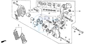 XL1000V VARADERO drawing FRONT BRAKE CALIPER (2)