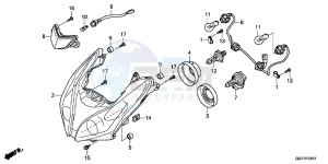 NSC50T2E NSC50T2E UK - (E) drawing HEADLIGHT (NSC502WH/T2)