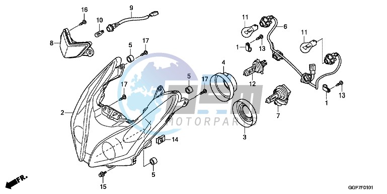 HEADLIGHT (NSC502WH/T2)