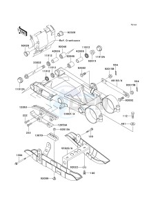 KSF 250 A [MOJAVE 250] (A15-A18) [MOJAVE 250] drawing SWINGARM