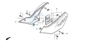 XL600V TRANSALP drawing SIDE COVER