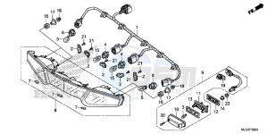 GL1800BF F6B Bagger - GL1800BF UK - (E) drawing REAR COMBINATION LIGHT