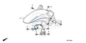 XL700V9 France - (F / CMF SPC) drawing FRONT FENDER