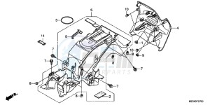 NT700VAB drawing REAR FENDER