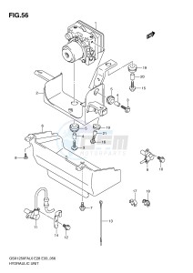 GSX1250FA (E28-E33) drawing HYDRAULIC UNIT