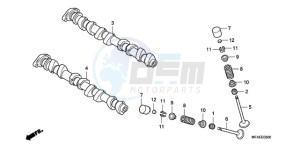 CBF1000A UK - (E / MKH) drawing CAMSHAFT/VALVE